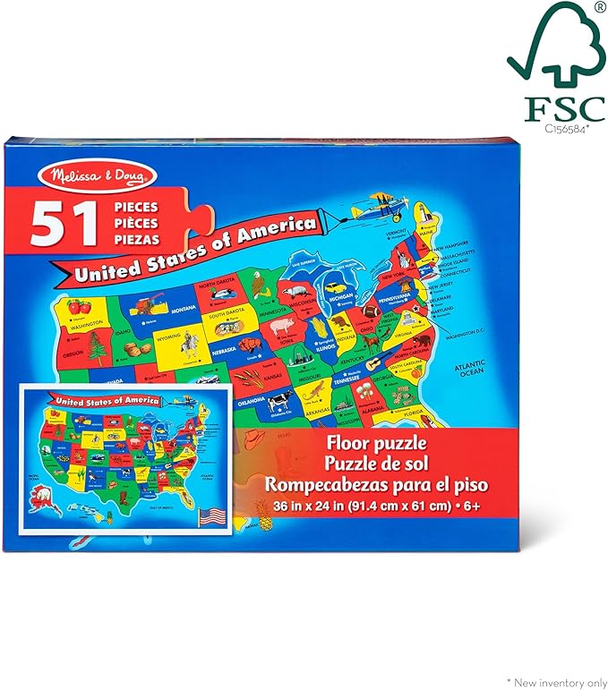 United States Map Floor Puzzle