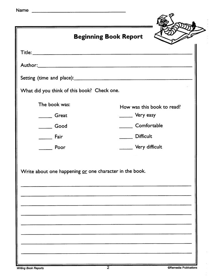 Writing Book Reports, Writing Basics Series