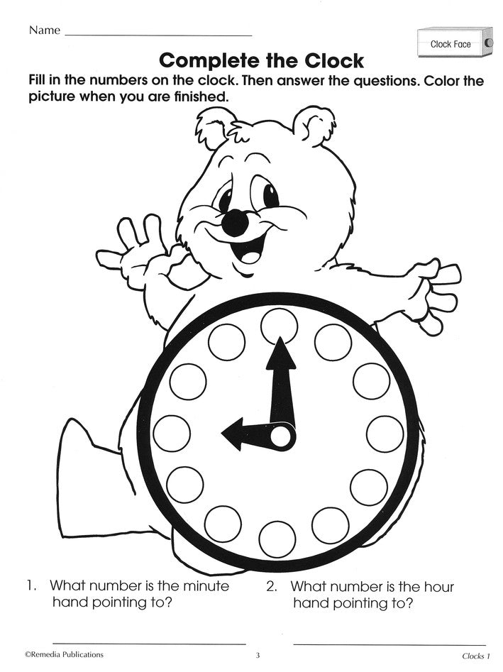 Time Concepts Series: Clocks, Grades 1-3