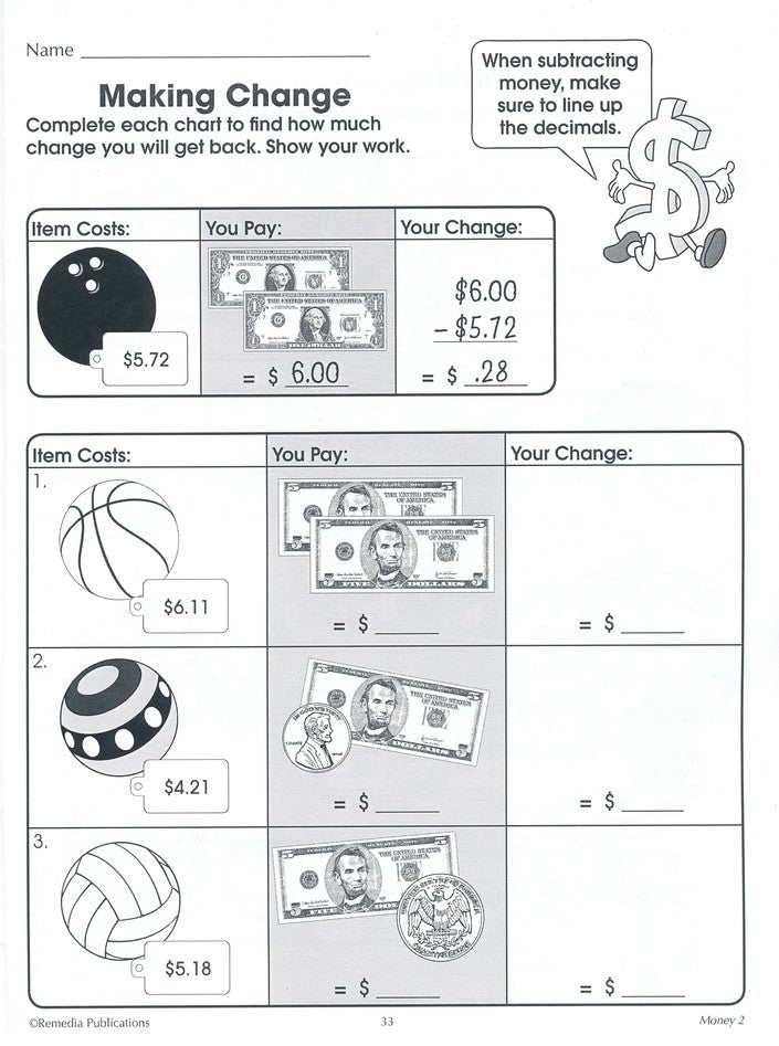 Money, Grades 3-4