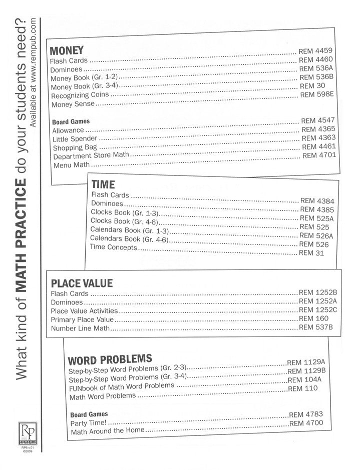 Time Concepts Series: Calendars, Grades 1-3