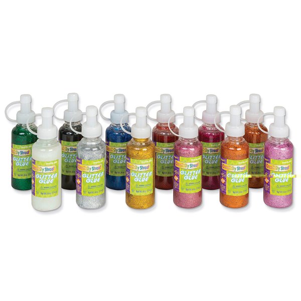 Glitter Glue 12Pk Asstd Sparkling