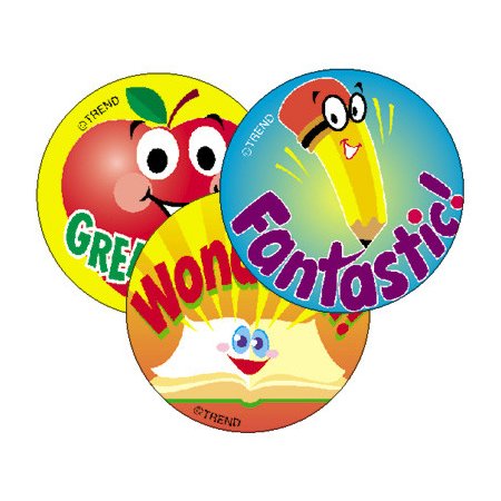 School Time (Apple) Large Round Stinky Stickers