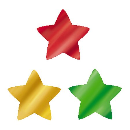 Colorful Foil Stars SuperShapes Stickers