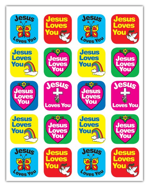 Jesus Loves You Stickers