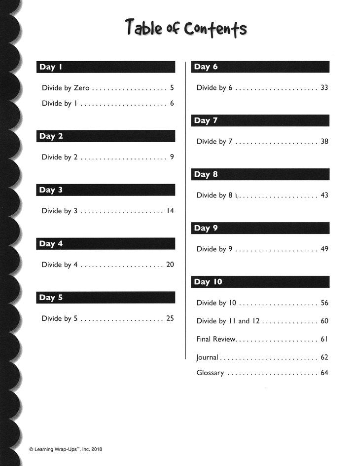 10 Days to Division Mastery Workbook