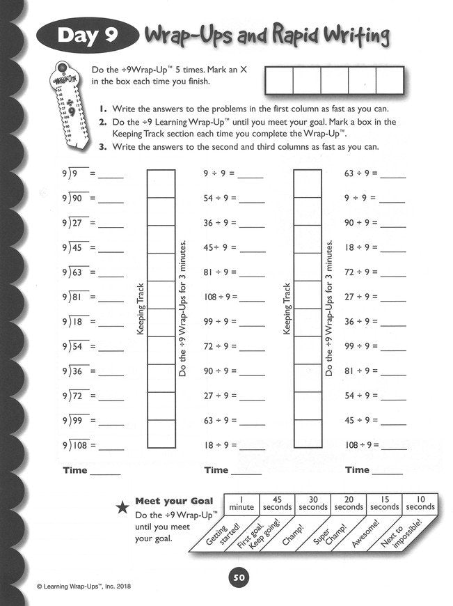 10 Days to Division Mastery Workbook