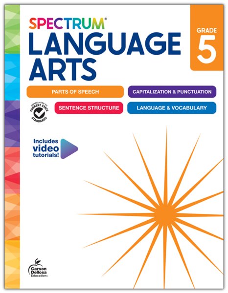 spectrum language arts workbook grade 5