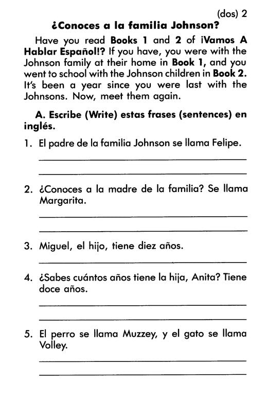 Let's Speak Spanish Book 3