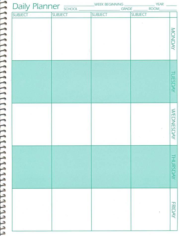 Teacher's Daily Plan Book