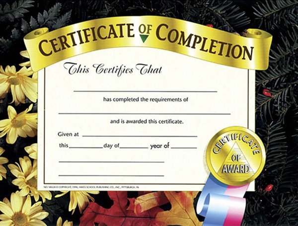 Certificate of Completion (Pack of 30)