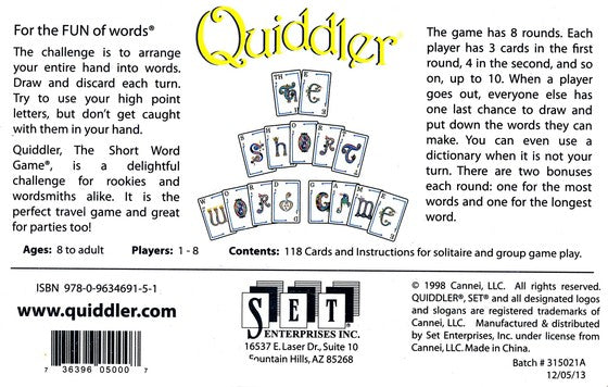 Quiddler: The Short Word Game