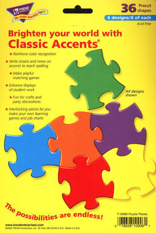 Puzzle Pieces Variety Pack Classic Accents