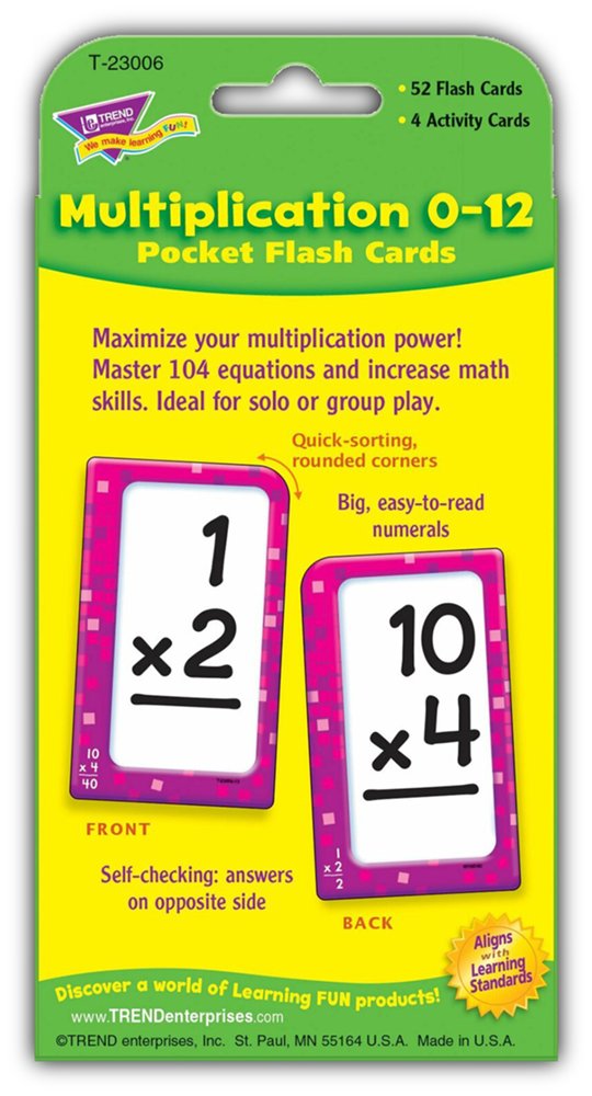 Multiplication Pocket Flash Cards