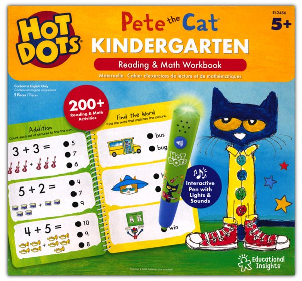 Hot Dots Pete the Cat Kindergarten Reading & Math