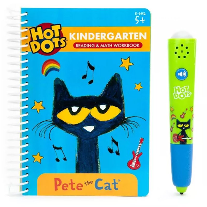 Hot Dots Pete the Cat Kindergarten Reading & Math