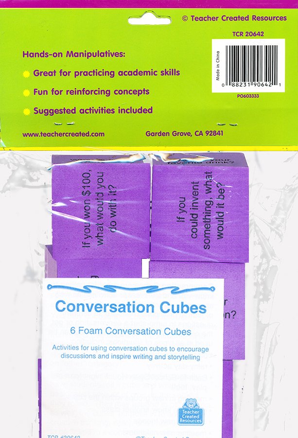 Foam Conversation Cubes