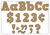 Burlap Bold Block 4&#034 Letters Combo Pack