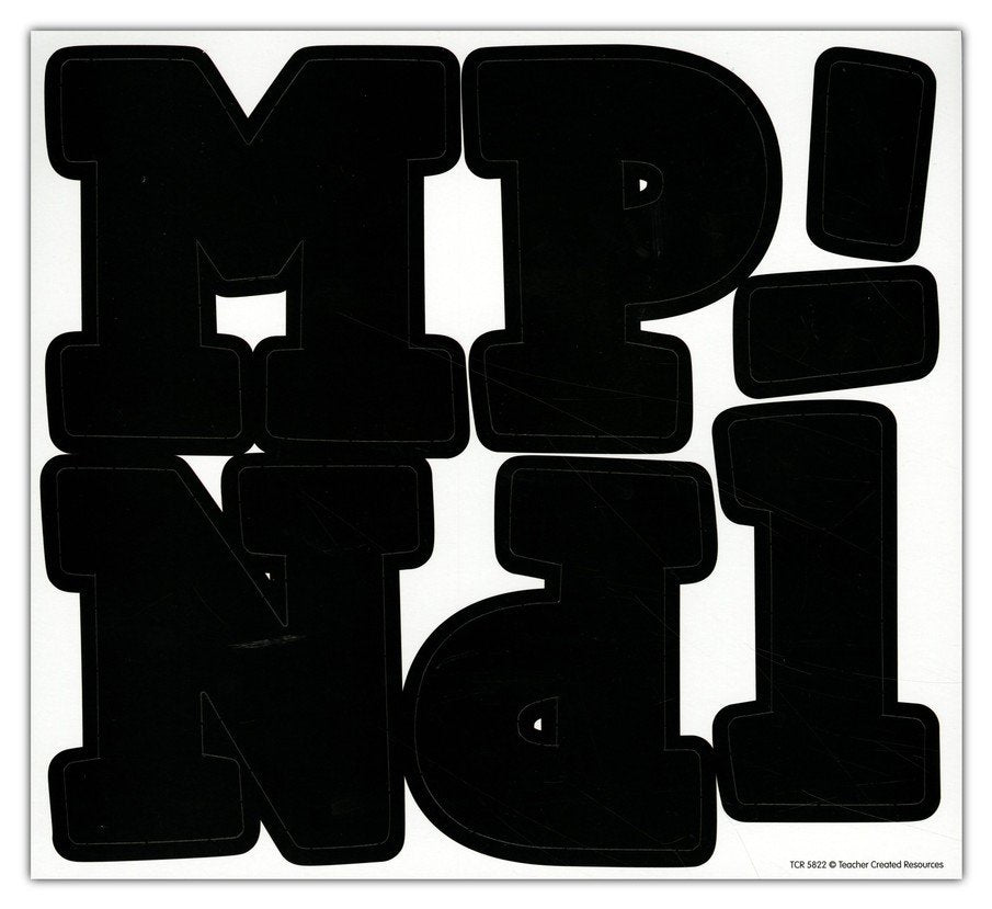 Black Bold Block 4&#034 Letters Combo Pack