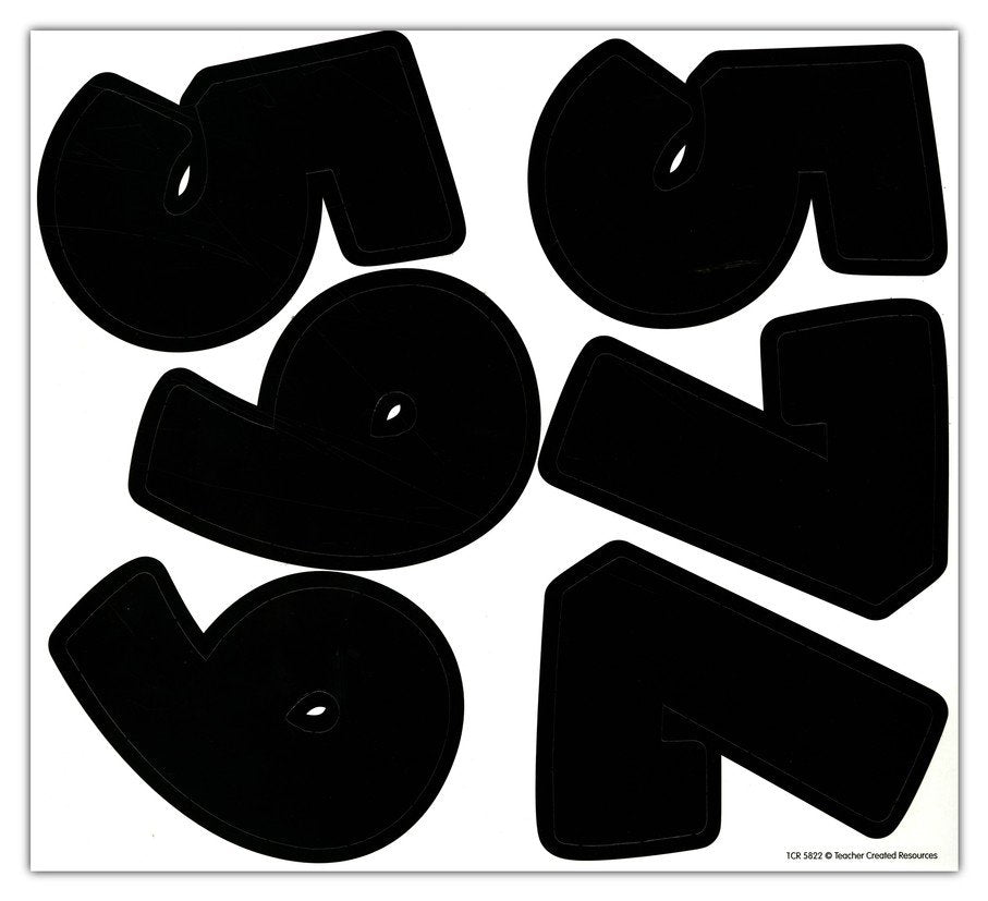 Black Bold Block 4&#034 Letters Combo Pack