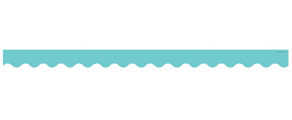 Light Turquoise Scalloped Rolled Border Trim