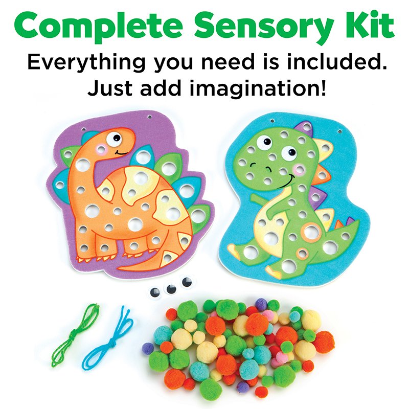 Sensory Pom Pom Pictures Dinosaur