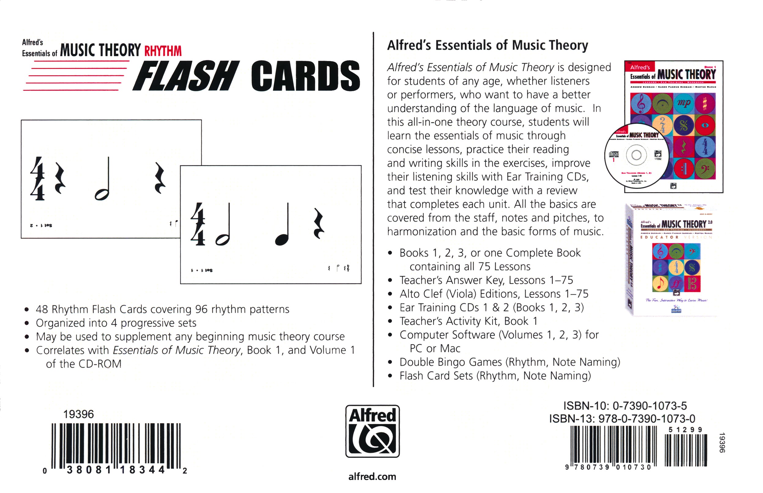 Essentials of Music Theory, Rhythm Flash Cards