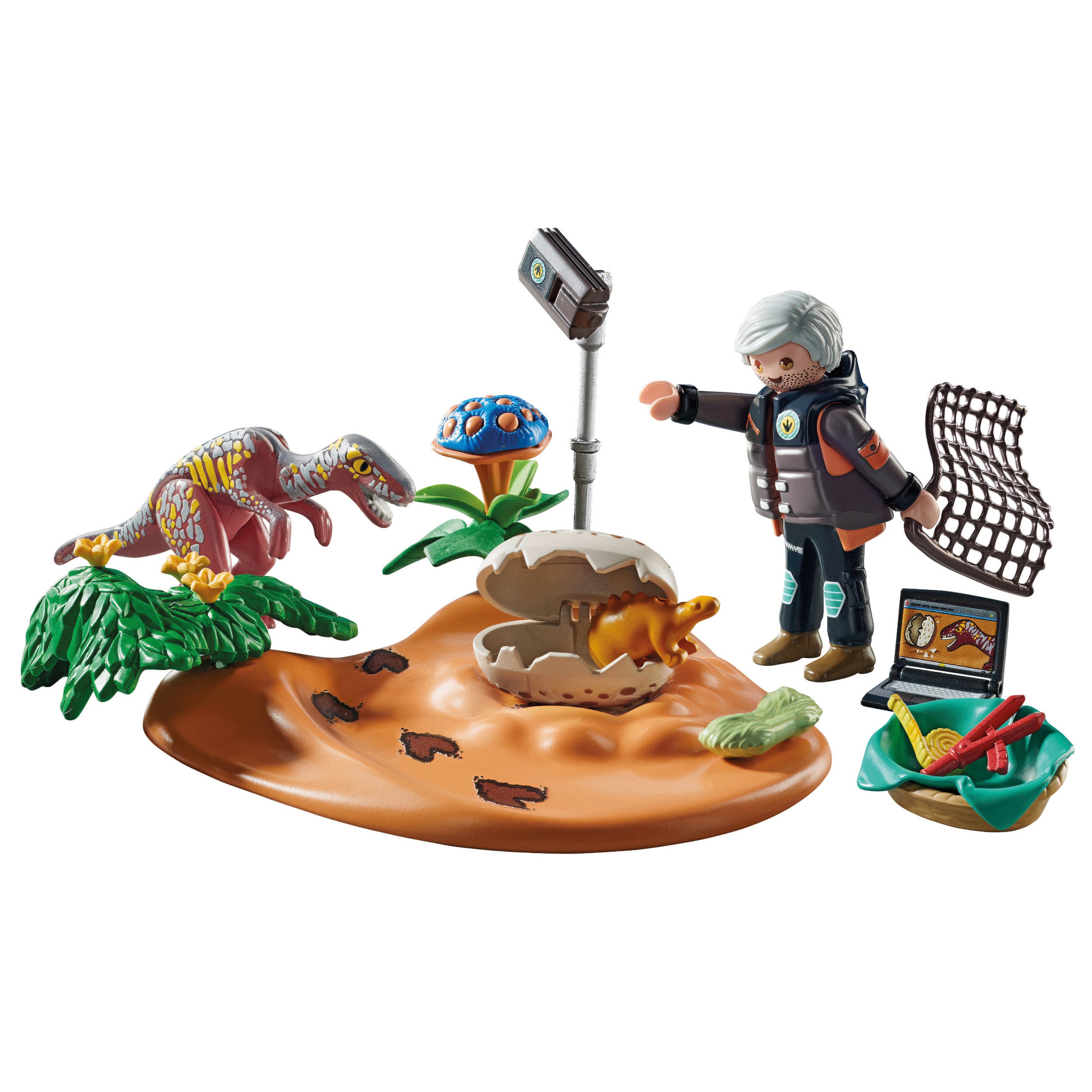 Playmobil Stegosaurus Nest with Egg Thief