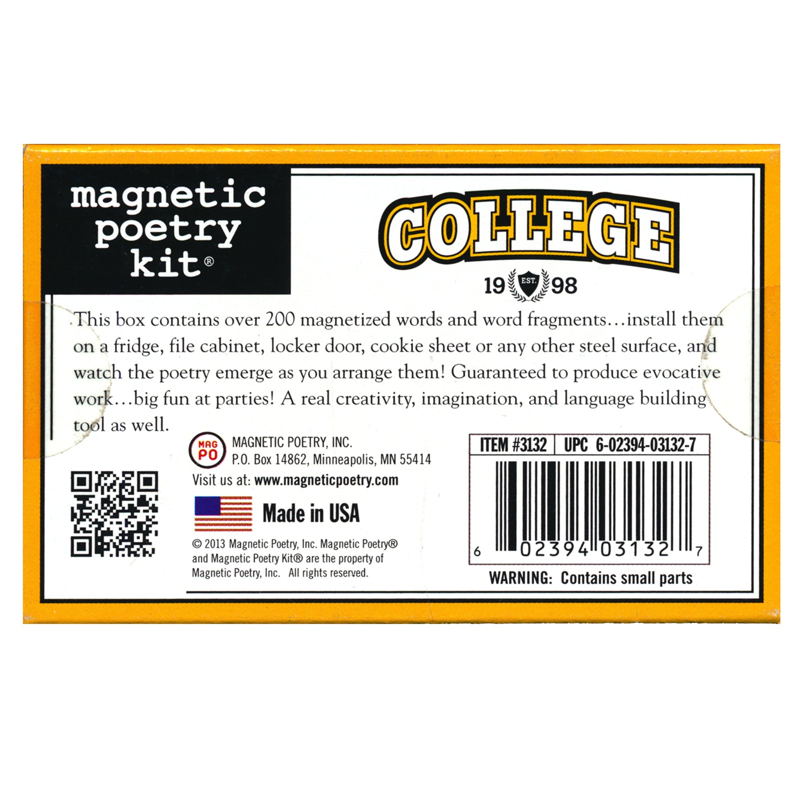 College Magnetic Poetry Kit