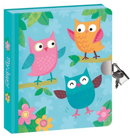 Owls, Lock and Key Diary