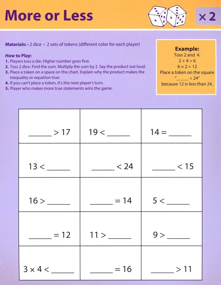 Dice Games for Multiplication Mastery