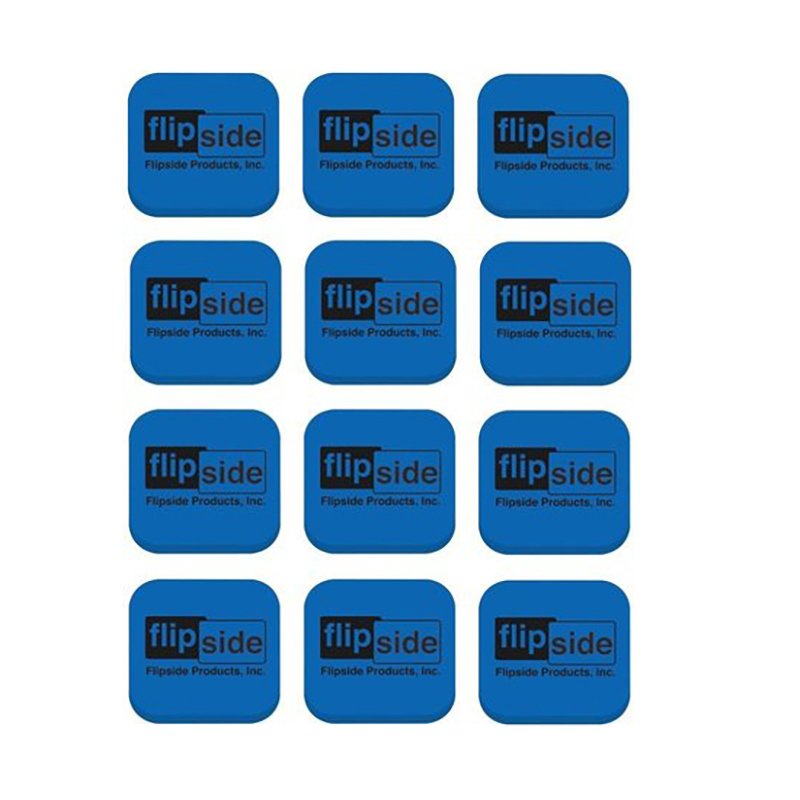 Magnetic Whiteboard Flipside Logo Student Erasers, Bulk Class Pack of 12