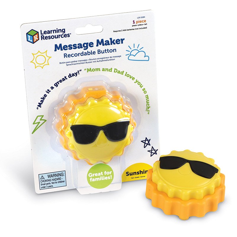 Sunshine Message Maker Recordable Button