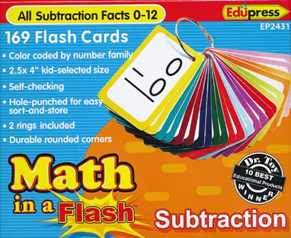 Math in a Flash Flashcards: Subtraction