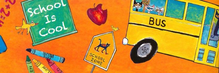 Pete the Cat School Is Cool Spotlight Border