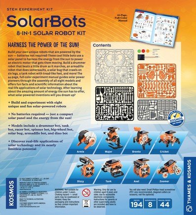 SolarBots, 8-in-1 Solar Robot Kit