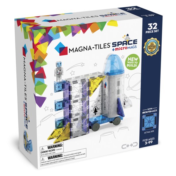 Magna-Tiles Space + Micro MAGS 32 Piece Set