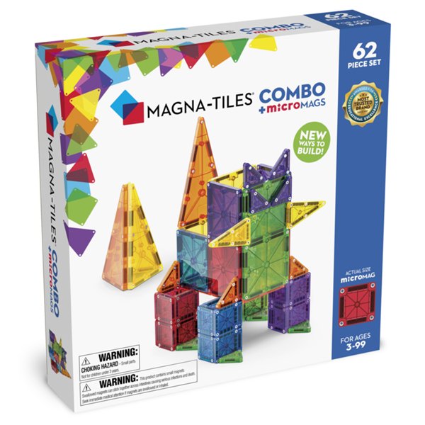 Magna-Tiles Combo + Micro MAGS 62 Piece Set