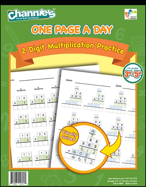 Channie's One Page A Day 2 Digit Multiplication (Grades 3-5)