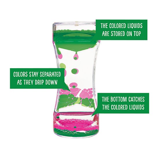 Pink & Green Liquid Motion Bubbler