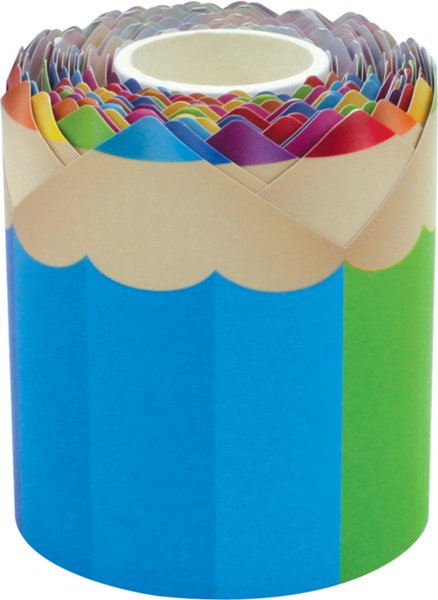 Colored Pencils Die-Cut Rolled Border Trim