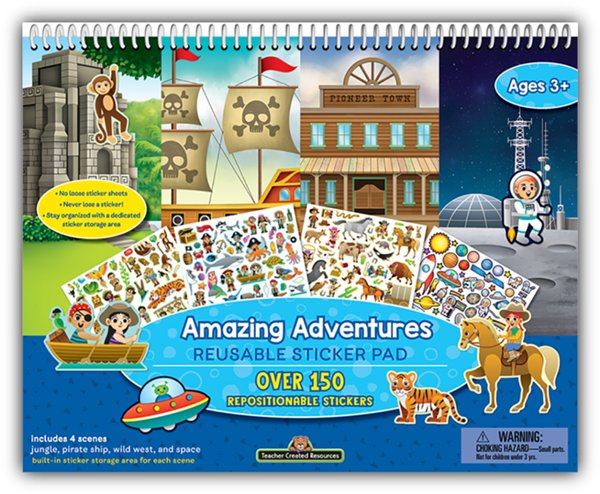 Amazing Adventures Reusable Sticker Pad