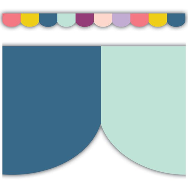 Oh Happy Day Scalloped Die-Cut Rolled Border Trim