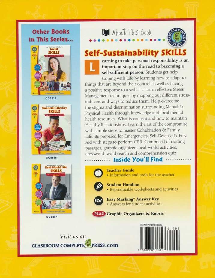 Real World Life Skills: Self-Sustainability Skills Grades 6-12+