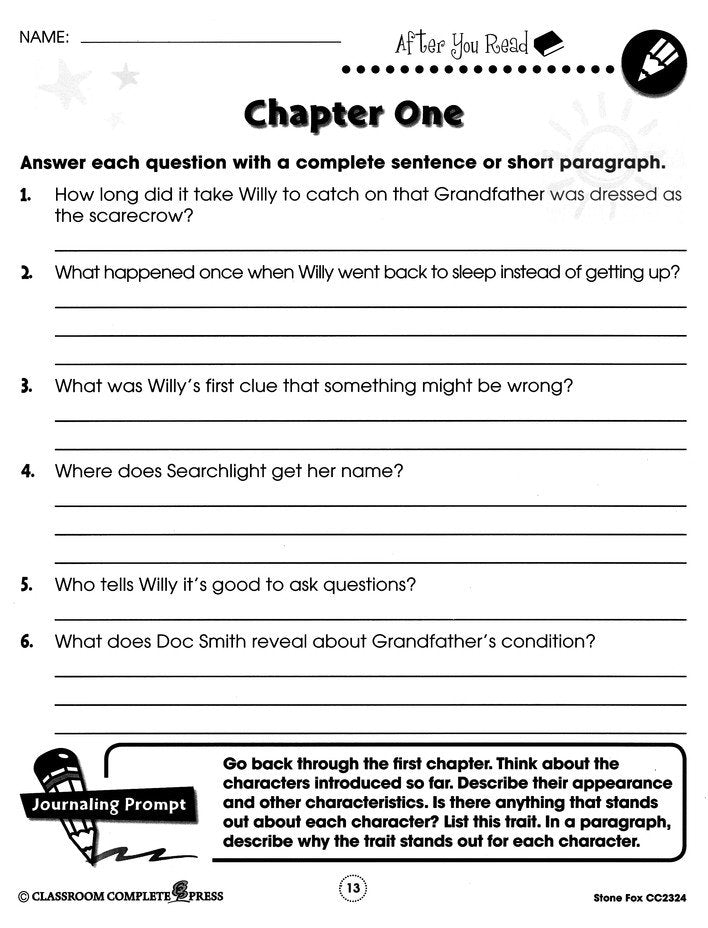 Stone Fox Literature Kit Grades 3-4