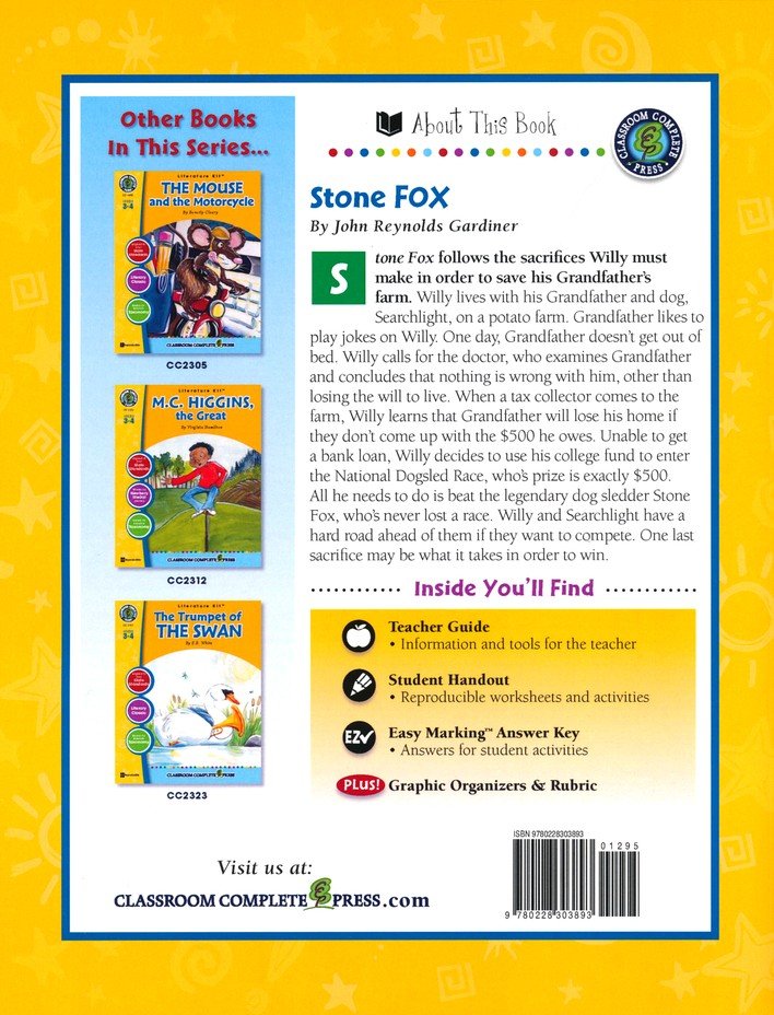 Stone Fox Literature Kit Grades 3-4