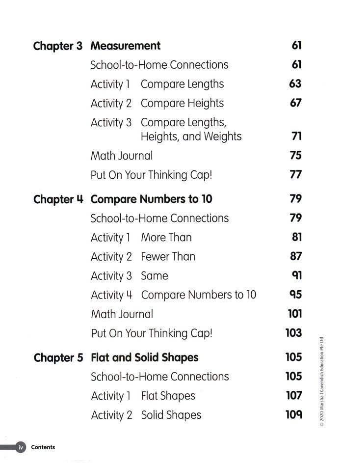 Math in Focus Extra Practice and Homework Volume A   Grade K