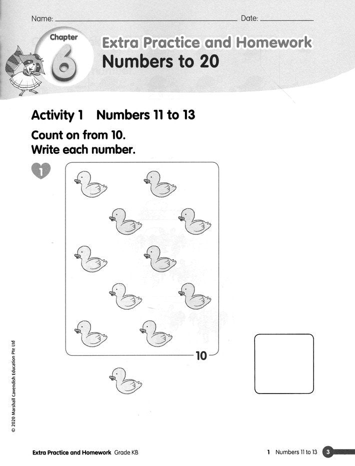 Math in Focus Extra Practice and Homework Volume B Grade K