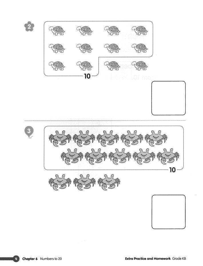 Math in Focus Extra Practice and Homework Volume B Grade K