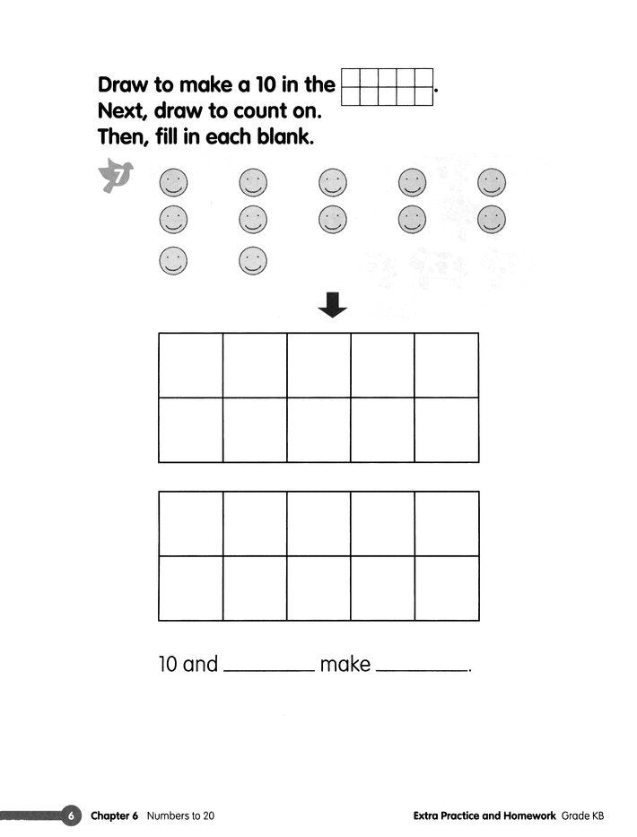 Math in Focus Extra Practice and Homework Volume B Grade K